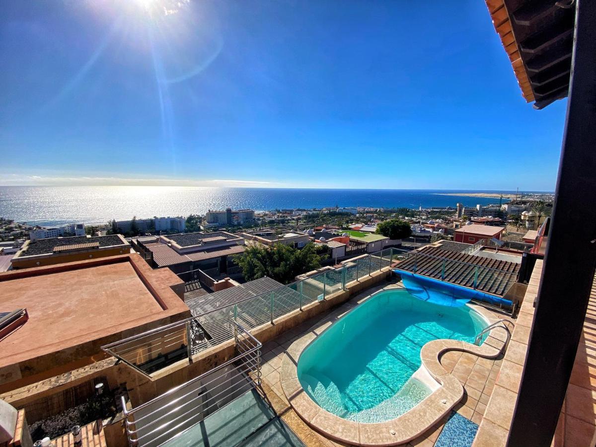 Luxury 5 Star Villa Violetta With Amazing Sea View, Jacuzzi And Heated Pool Сан-Августин Экстерьер фото