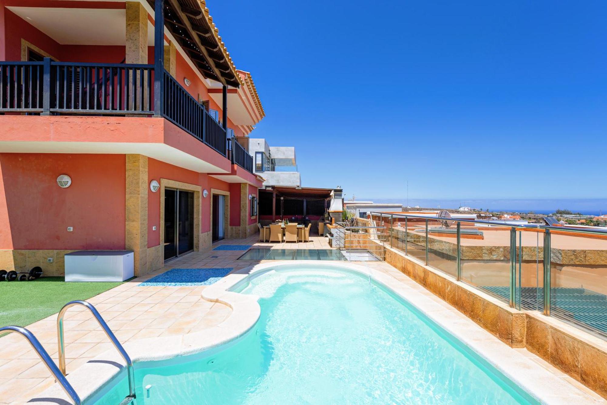 Luxury 5 Star Villa Violetta With Amazing Sea View, Jacuzzi And Heated Pool Сан-Августин Экстерьер фото